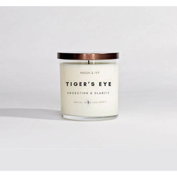 Tiger's Eye Crystal Candle