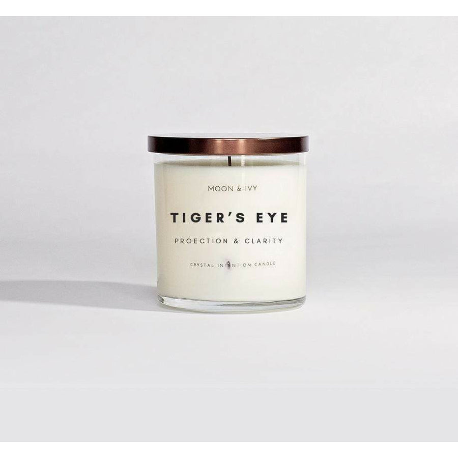 Tiger's Eye Crystal Candle
