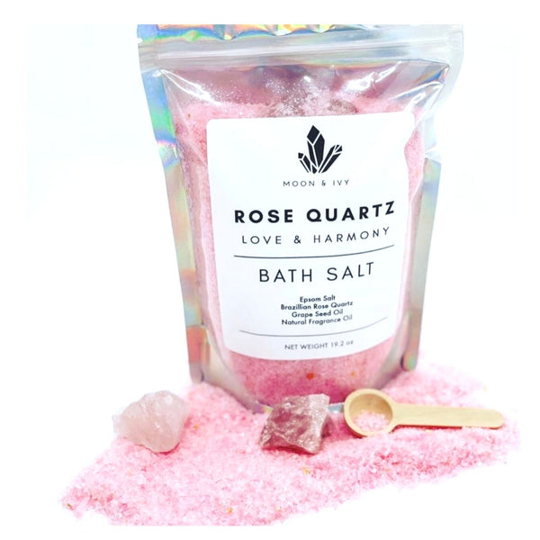 ROSE QUARTZ BATH SALTS Moon & Ivy
