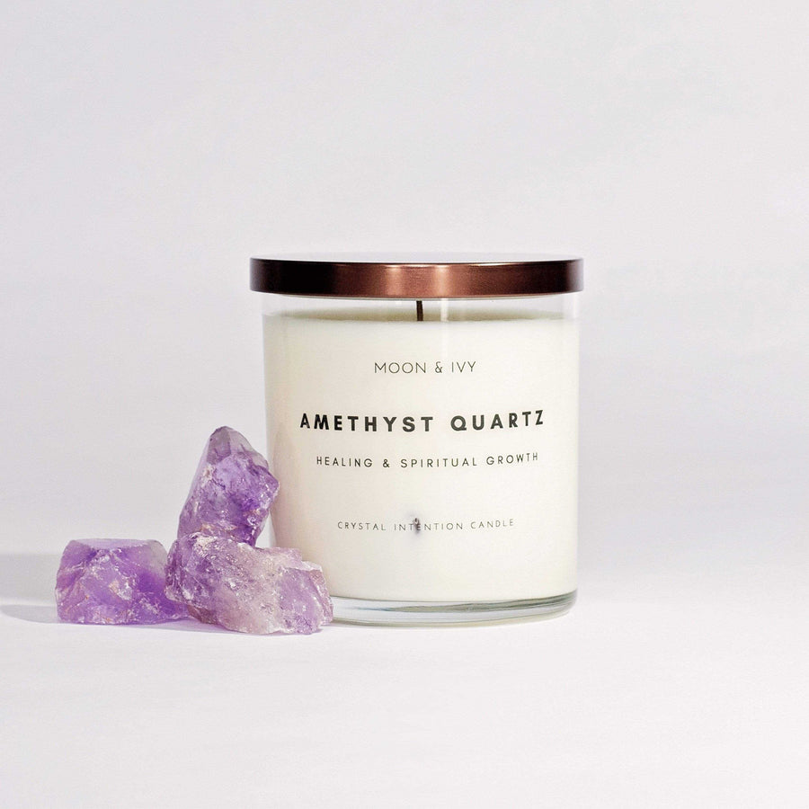 Amethyst Crystal Intention Candle | Moon & Ivy
